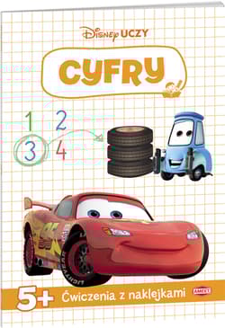 Disney uczy Auta Ćwiczenia z naklejkami Cyfry UDN-2