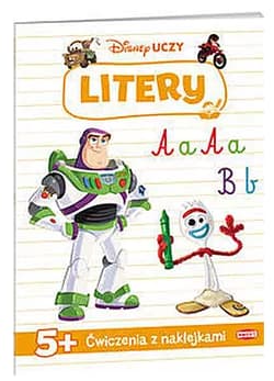 Disney uczy filmy ćwiczenia z naklejkami litery - Opracowanie Zbiorowe
