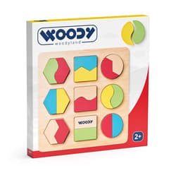 Drewniana układanka z figurami geometrycznymi 90005