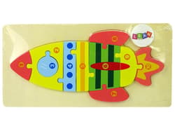 Drewniane puzzle Rakiety liczby