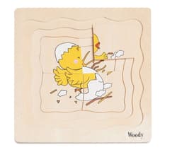 Galeria - zdjęcie nr. 4 - Drewniane puzzle warstwowe „Cykl życia kury” 90073