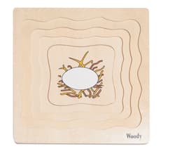 Galeria - zdjęcie nr. 3 - Drewniane puzzle warstwowe „Cykl życia kury” 90073