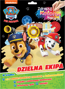 Dzielna ekipa. Psi Patrol. Zdrapuj, koloruj, naklejaj