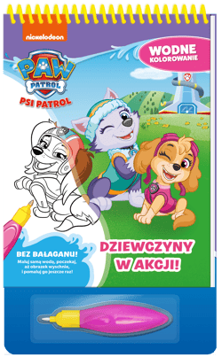 Dziewczyny w akcji! Psi Patrol. Wodne kolorowanie