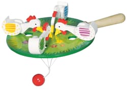 Dziobiące kurki, zabawa zręcznościowa,