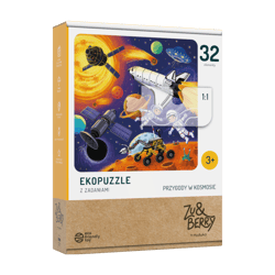 Ekopuzzle dwuelementowe Przygody w kosmosie