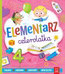 Elementarz czterolatka Nauka Zabawa Naklejki Wierszyki - Agnieszka Bator