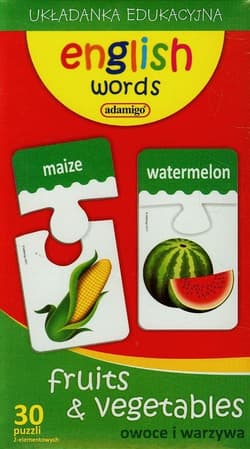 English words fruits & vegetables owoce i warzywa