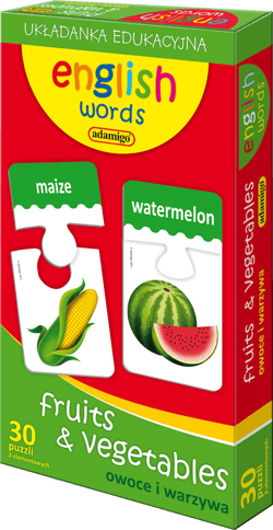 English words fruits & vegetables owoce i warzywa