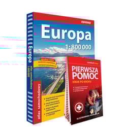 Europa Atlas Samochodowy 1:800 000 pierwsza pomoc  2024/2025 - Opracowanie Zbiorowe