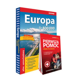 Europa Atlas Samochodowy 1:800 000 pierwsza pomoc  2024/2025 - Opracowanie Zbiorowe