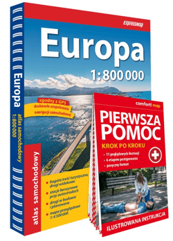 Europa Atlas Samochodowy 1:800 000 + Pierwsza Pomoc 2026/2027 - Opracowanie Zbiorowe