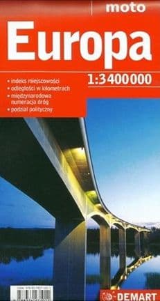 Europa mapa samochodowa 1:3 400 000 wyd. 2016 - Opracowanie Zbiorowe
