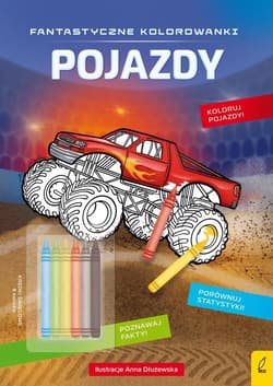 Fantastyczne kolorowanki z kredkami Pojazdy