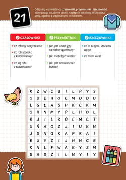 Galeria - zdjęcie nr. 5 - Fantastyczne zakreślanki gramatyczne zbiór zadań rozwijających koncentrację i wiedzę o częściach mowy dla dzieci