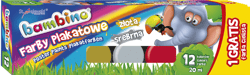 Farby plakatowe 12 kol.