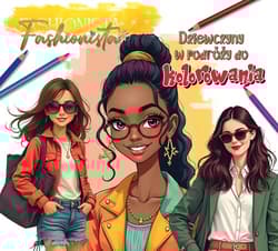 Fashionista Dziewczyny w podróży do kolorowania - Praca zbiorowa