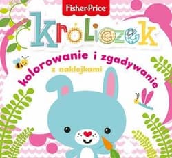Fisher Price Kolorowanka podłogowa Króliczek kolorowanie i zgadywanie z naklejkami
