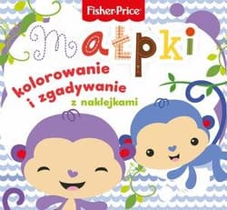 Fisher Price Kolorowanka podłogowa Małpki kolorowanie i zgadywanie z naklejkami
