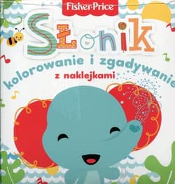 Fisher Price Kolorowanka podłogowa Słonik kolorowanie i zgadywanie z naklejkami