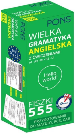 Fiszki 555 Wielka gramatyka angielska poziom A1/C1 wydanie 2 - Praca zbiorowa
