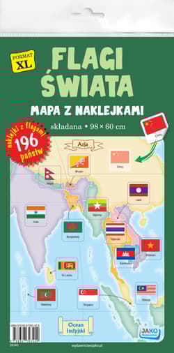 Flagi świata Mapa z naklejkami - Praca zbiorowa