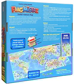 Galeria - zdjęcie nr. 4 - Flagmistrz Puzzle konturowe 98 x 63,5 cm Mapa Flagi i stolice państw świata