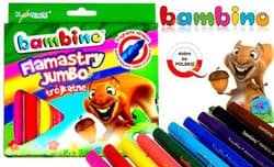 Galeria - zdjęcie nr. 2 - Flamastry trójkątne Jumbo 10 kolorów BAMBINO