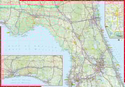 Galeria - zdjęcie nr. 5 - Florida road and tourist map 1:800 000 laminat