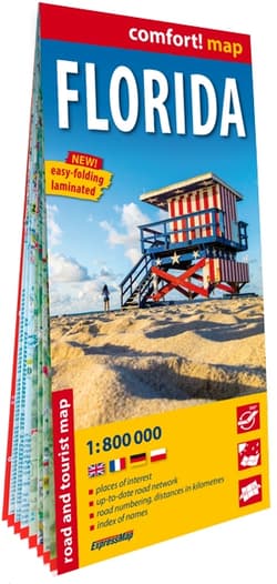 Florida road and tourist map 1:800 000 laminat - Opracowanie Zbiorowe