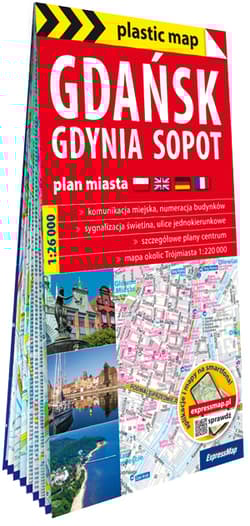 Gdańsk Gdynia Sopot plan Trójmiasta 1:26 000 foliowana 2025