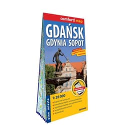 Gdańsk Gdynia Sopot plan Trójmiasta 1:26 000 laminat 2023 - Opracowanie Zbiorowe