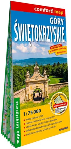 Góry Świętokrzyskie laminowana mapa turystyczna 1:75 000 - Opracowanie Zbiorowe