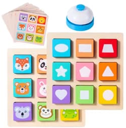 Gra drewniana Zwierzątka i Kształty