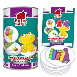 GRA EDUKACYJNA Z FISZKAMI KOLOROWE ŻABKI. ZEBRAŁ I WYGRAŁ! RK1010-04