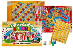 Gra planszowa 4w1 Przygody Klauna