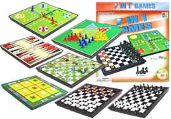 Gry 7w1 Zestaw Gier Planszowych Ludo Warcaby