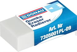 Gumka uniwersalna DONAU, 41x21x11mm, biała 30 sztuk