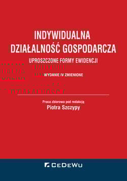 Indywidualna działalność gospodarcza Uproszczone formy ewidencji