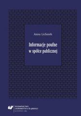 Informacje poufne w spółce publicznej - Anna Lichosik