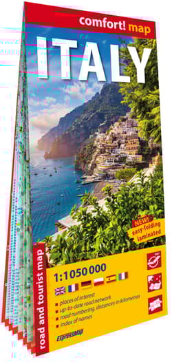 Italy road and tourist map 1:1 050 000 laminat 2025 - Opracowanie Zbiorowe