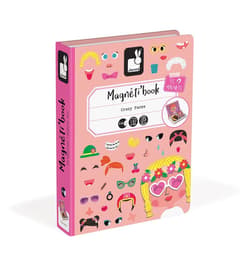 Janod Magnetyczna układanka Śmieszne buzie Dziewczynka Magnetibook
