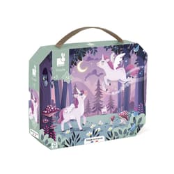 Janod Puzzle w walizce Jednorożce 54 elementy 5+