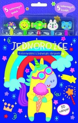 Jednorożce Kolorowanka z barwnym obrysem - Praca zbiorowa
