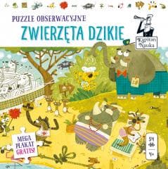 Kapitan Nauka. Puzzle obserwacyjne. Dzikie zwierz. - Opracowanie Zbiorowe