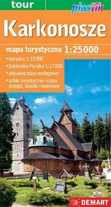 Karkonosze - mapa turystyczna plastik w.2023 - Praca zbiorowa