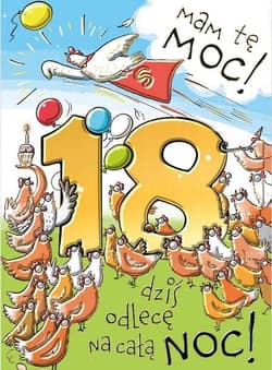 Karnet A4 18 urodziny - Mam tę moc
