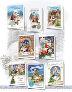 Karnet B6 Boże Narodzenie Religia MIX (10szt)