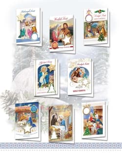 Karnet B6 Boże Narodzenie z opłatkiem MIX (10sz)