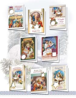Karnet B6 Boże Narodzenie z opłatkiem MIX (10sz)